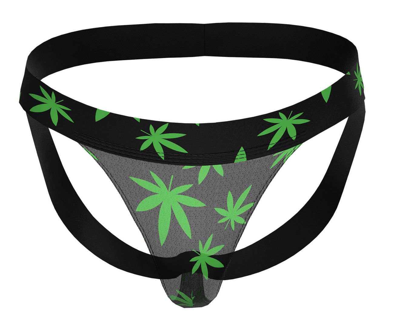 Jockstrap Hazy Dayz 390-294 de Male Power, couleur pot feuille