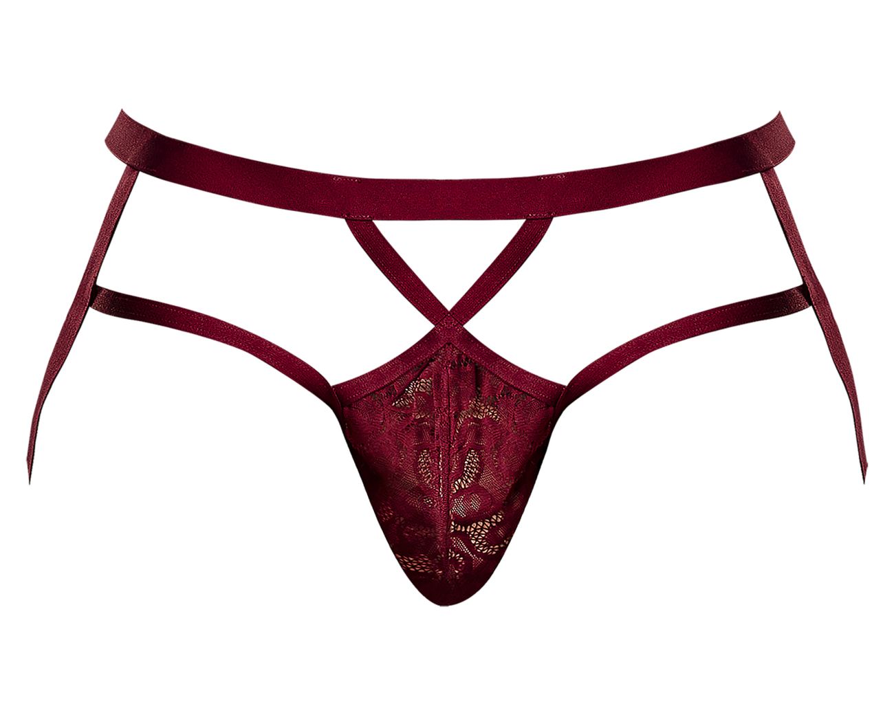 Jockstrap à lanières Lucifer Male Power 394-289 Couleur Bordeaux