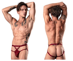 Jockstrap à lanières Lucifer Male Power 394-289 Couleur Bordeaux