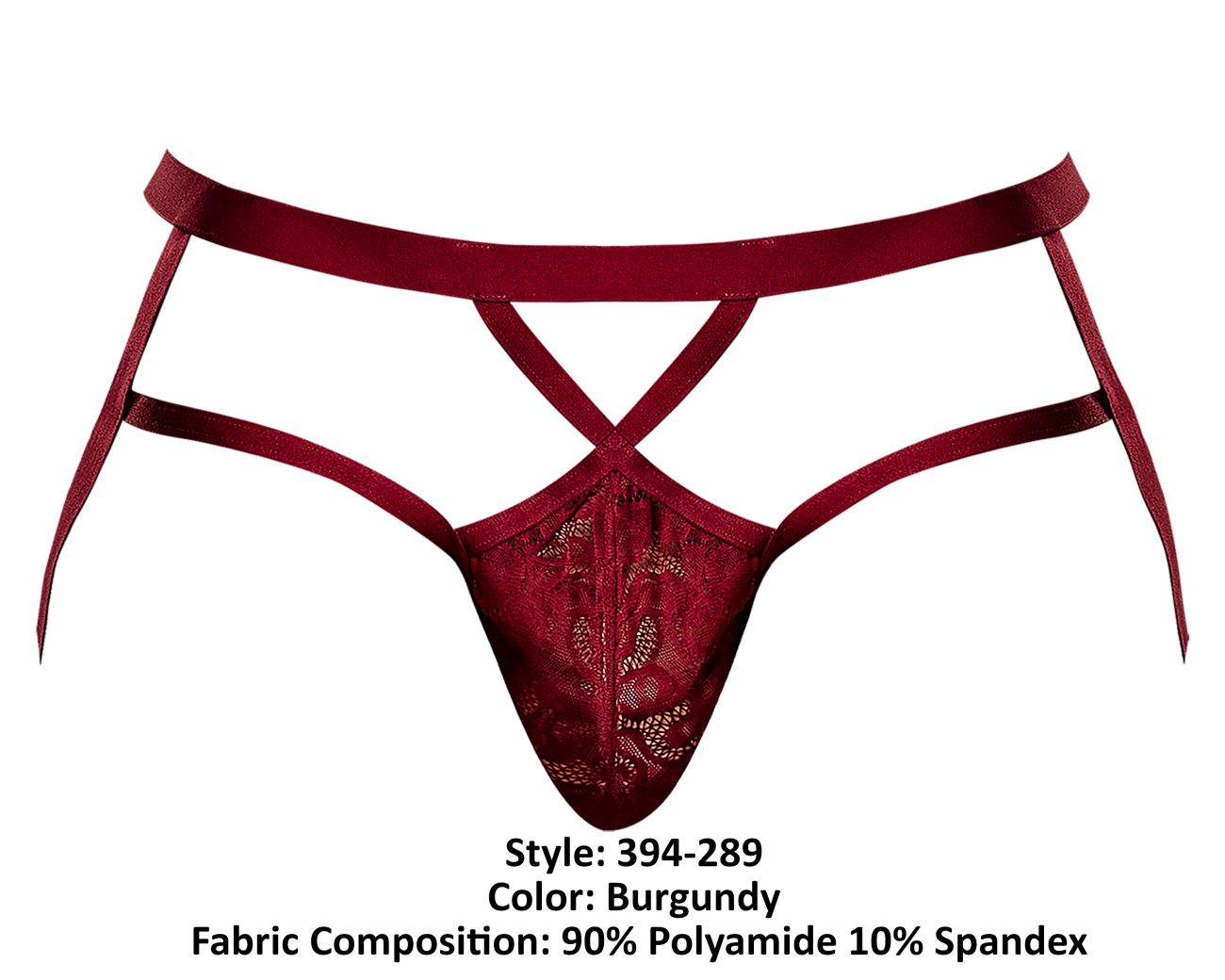 Jockstrap à lanières Lucifer Male Power 394-289 Couleur Bordeaux