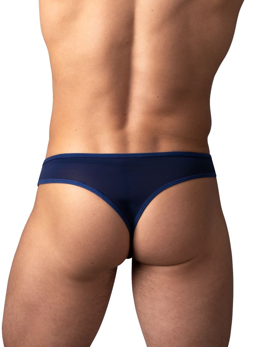 Male Power 409-280 Sassy Lace Open Ring Tanga Farbe Marineblau