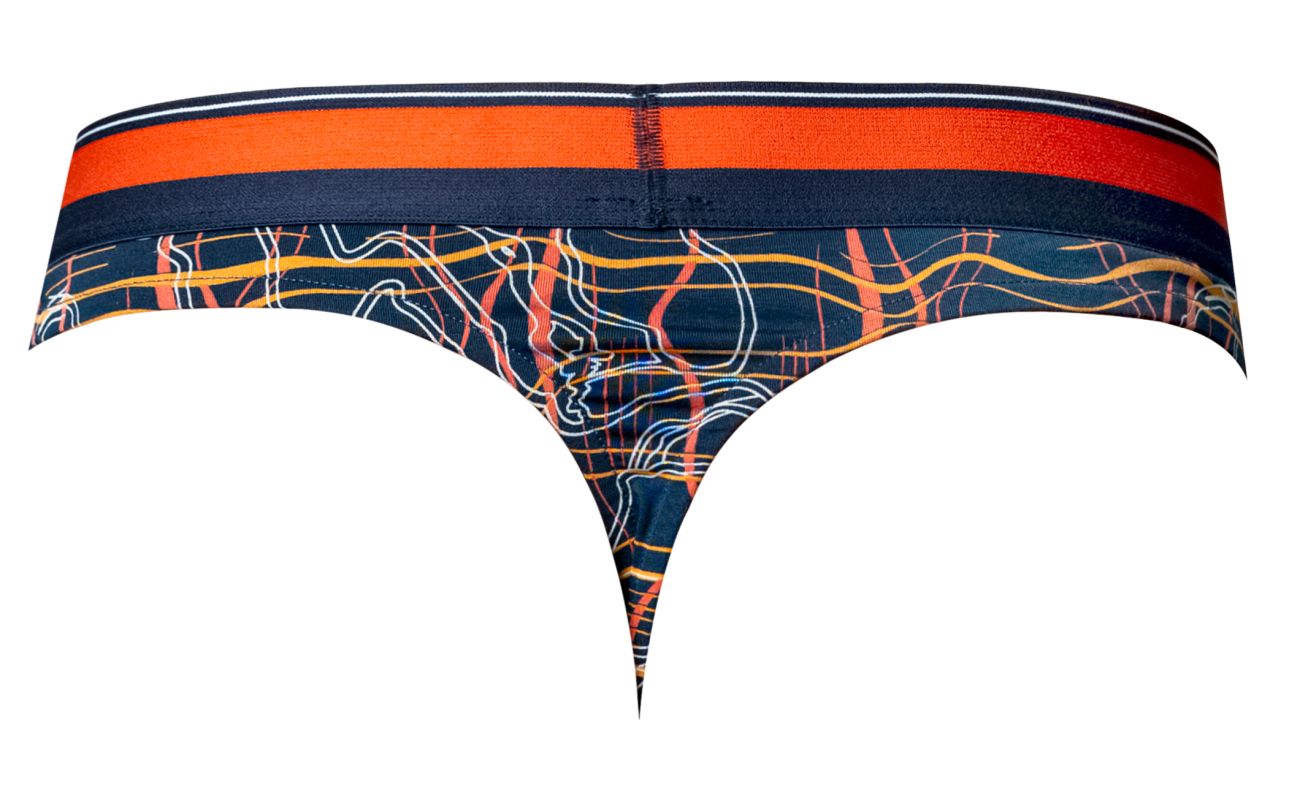String Male Power 412-299 Soo Cumfy, couleur bleu marine et orange