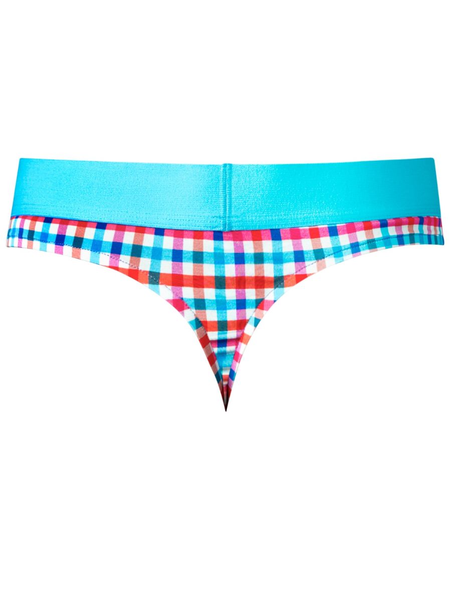 Male Power 412-306 So Comfy Gingham Tanga in Vichykarom Farbe Vichykarom