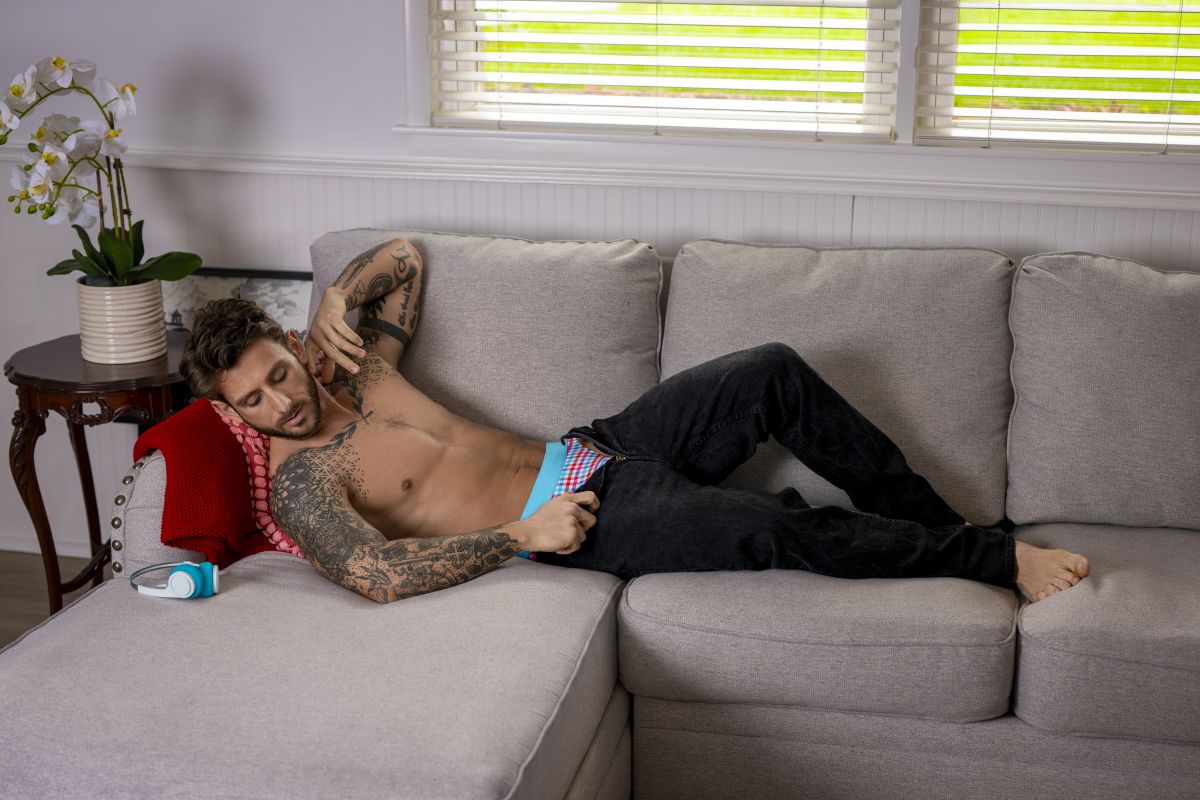 Male Power 412-306 So Comfy Gingham Tanga in Vichykarom Farbe Vichykarom