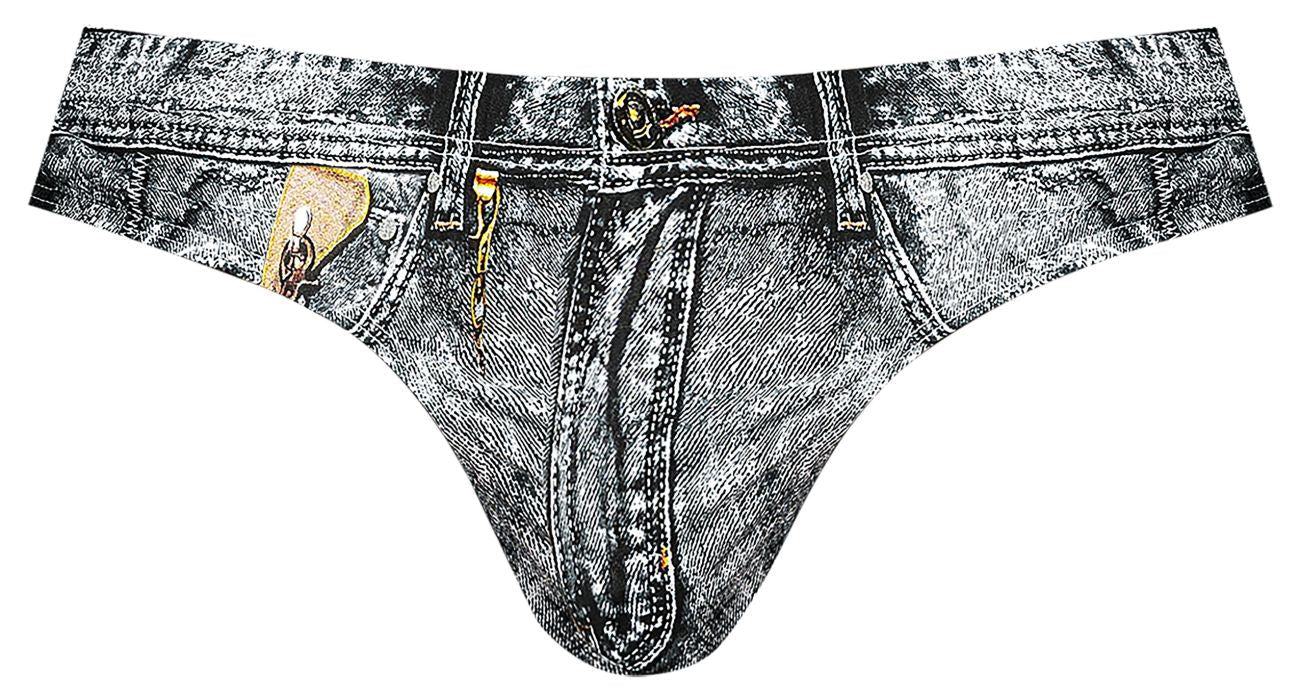 String en denim sale Male Power 440-286 Couleur Denim Print