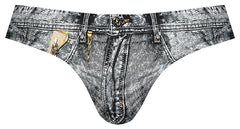 Male Power 440-286 Dirty Denim Tanga Farbe Denim Print