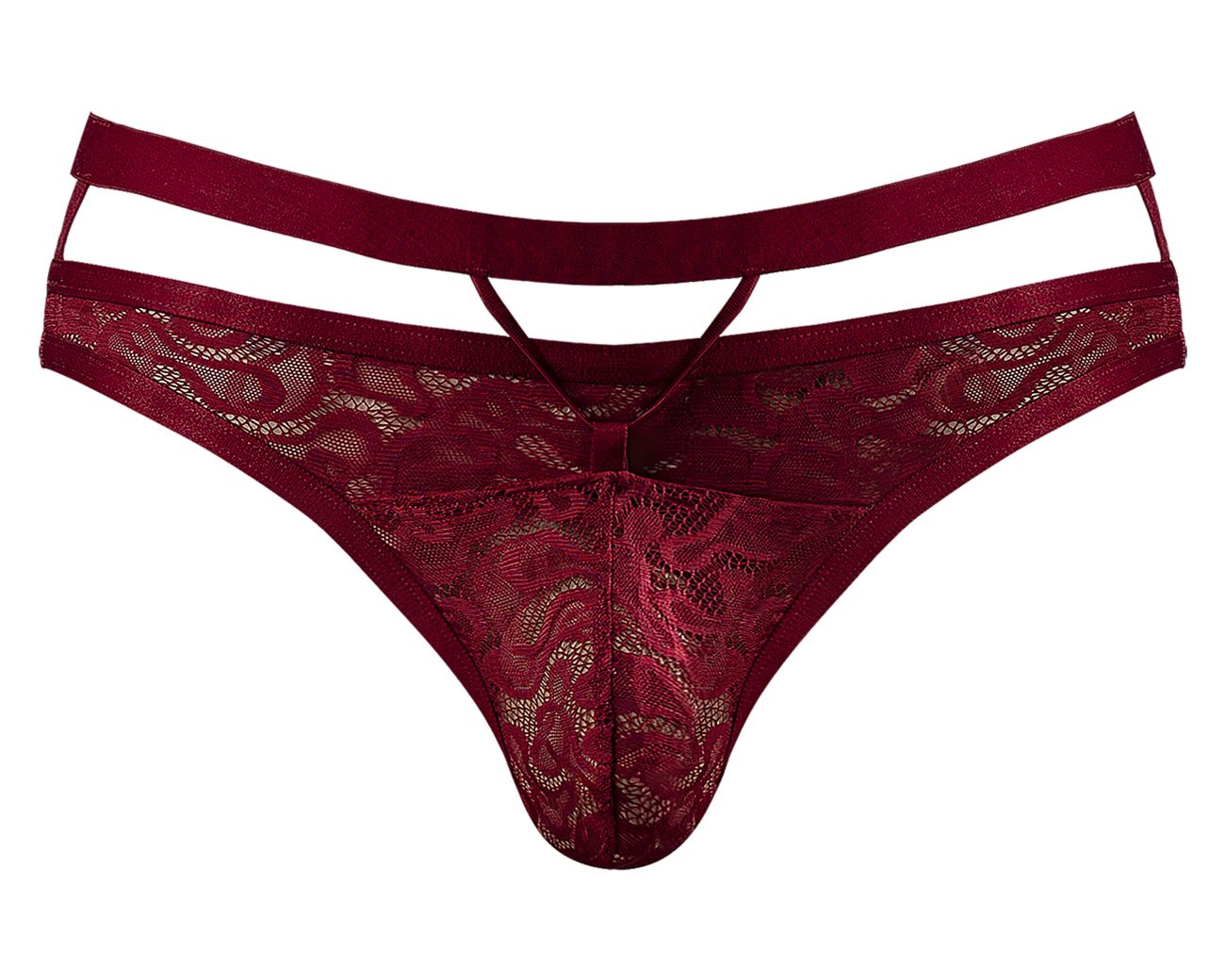 String à lanières découpées Lucifer Male Power 446-289 Couleur Bordeaux