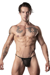 Male Power 450-288 Show Stopper Posing Gurt Farbe Silber Mesh Dot