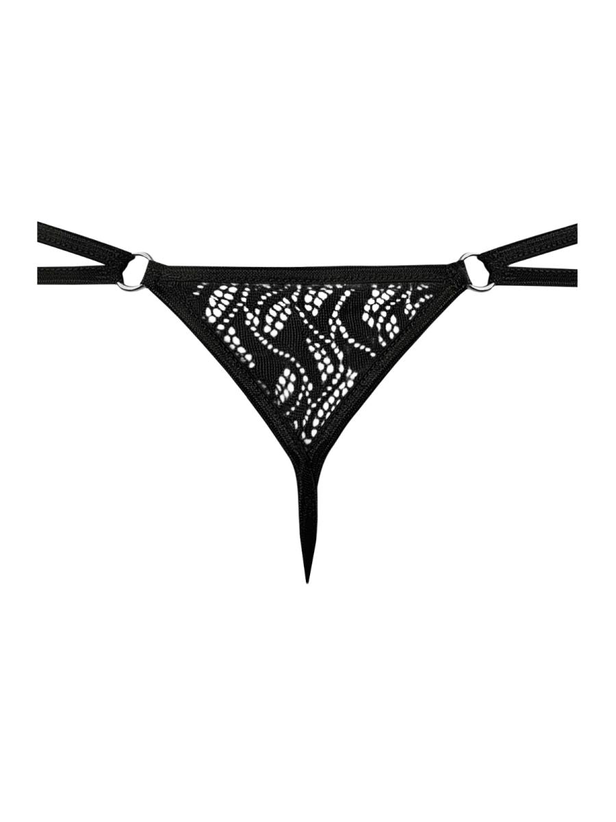 Male Power 456-305 Ripple Micro V-String Thong Farbe Schwarz