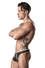 Male Power 461-290 Marble Mesh Mini Tanga Farbe Schwarz