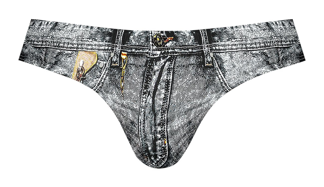 Bikini en denim sale Male Power 486-286 Couleur Denim Imprimé