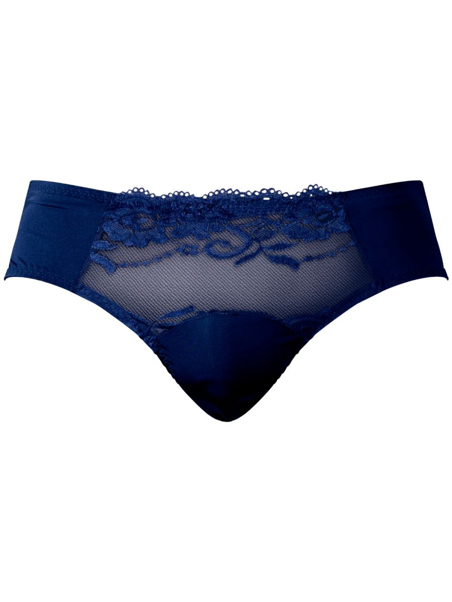 Male Power 492-280 Sassy Lace Bikini mit genähter Tasche, Farbe Marineblau