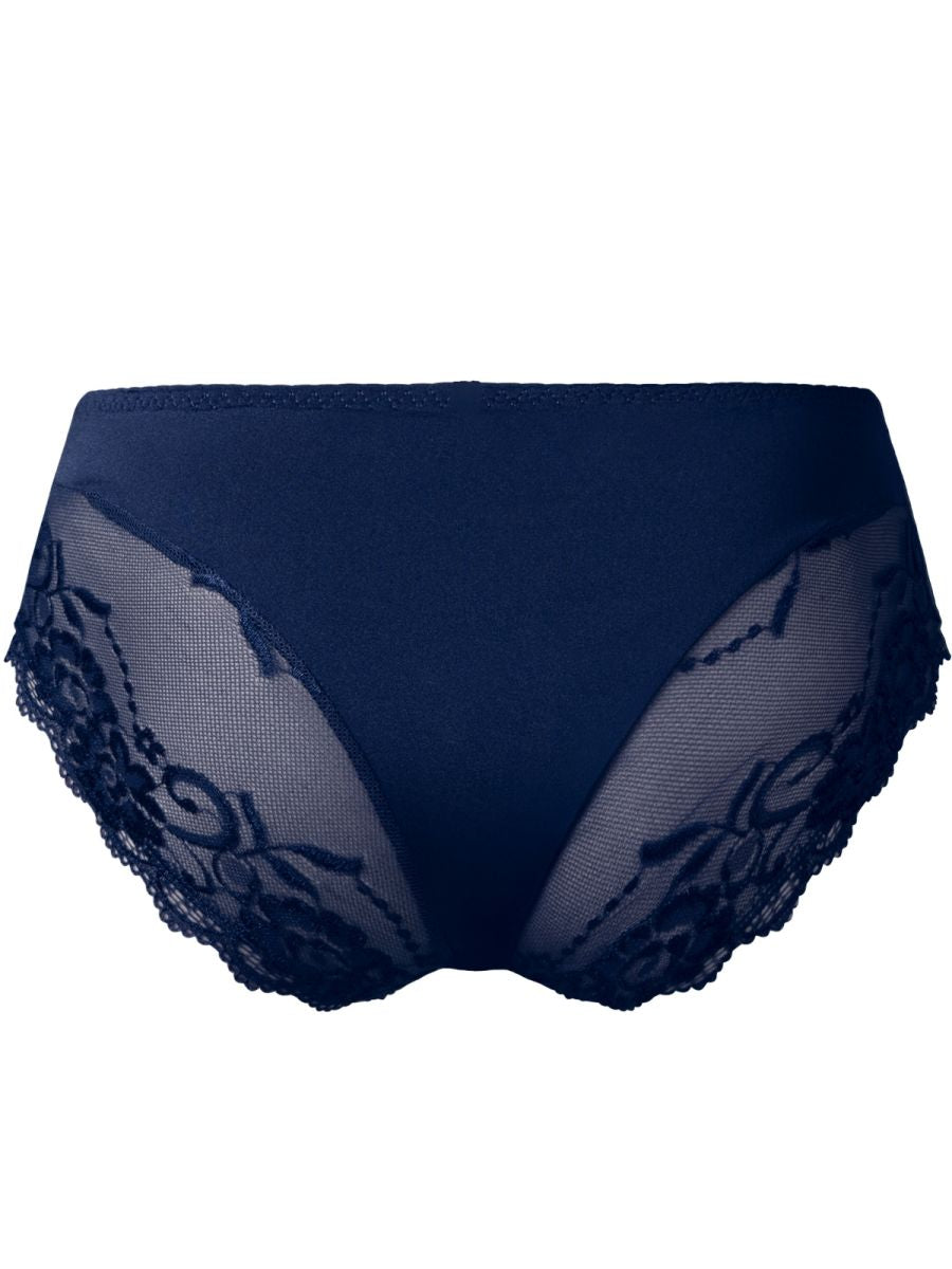 Male Power 492-280 Sassy Lace Bikini mit genähter Tasche, Farbe Marineblau