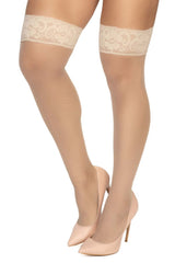 Mapale 1101 Mesh Thigh Highs Color Nude