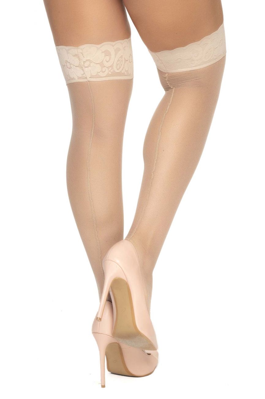 Mapale 1101 Mesh Thigh Highs Color Nude