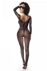 Mapale 1102 Long Sleeved Fishnet Bodystocking Color Black