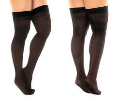 Mapale 1109 Sheer Thigh High Stockings Color Black