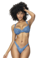 Maillot de bain deux pièces à armatures Mapale 67082 Couleur Chambray bleu