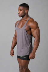 Jed North Herren Classic Bodybuilding Racerback Stringer - Stahlgrau