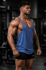 Jed North Herren Classic Bodybuilding Racerback Stringer - Blau