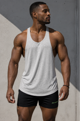 Jed North Herren Classic Bodybuilding Racerback Stringer - Hellgrau