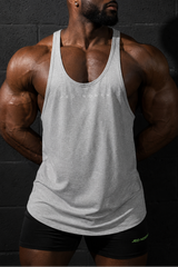 Jed North Herren Classic Bodybuilding Racerback Stringer - Hellgrau