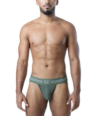 Nasty Pig Herren Core Jockstrap 3.0 - Armeegrün/Haifischgrau/Weiß