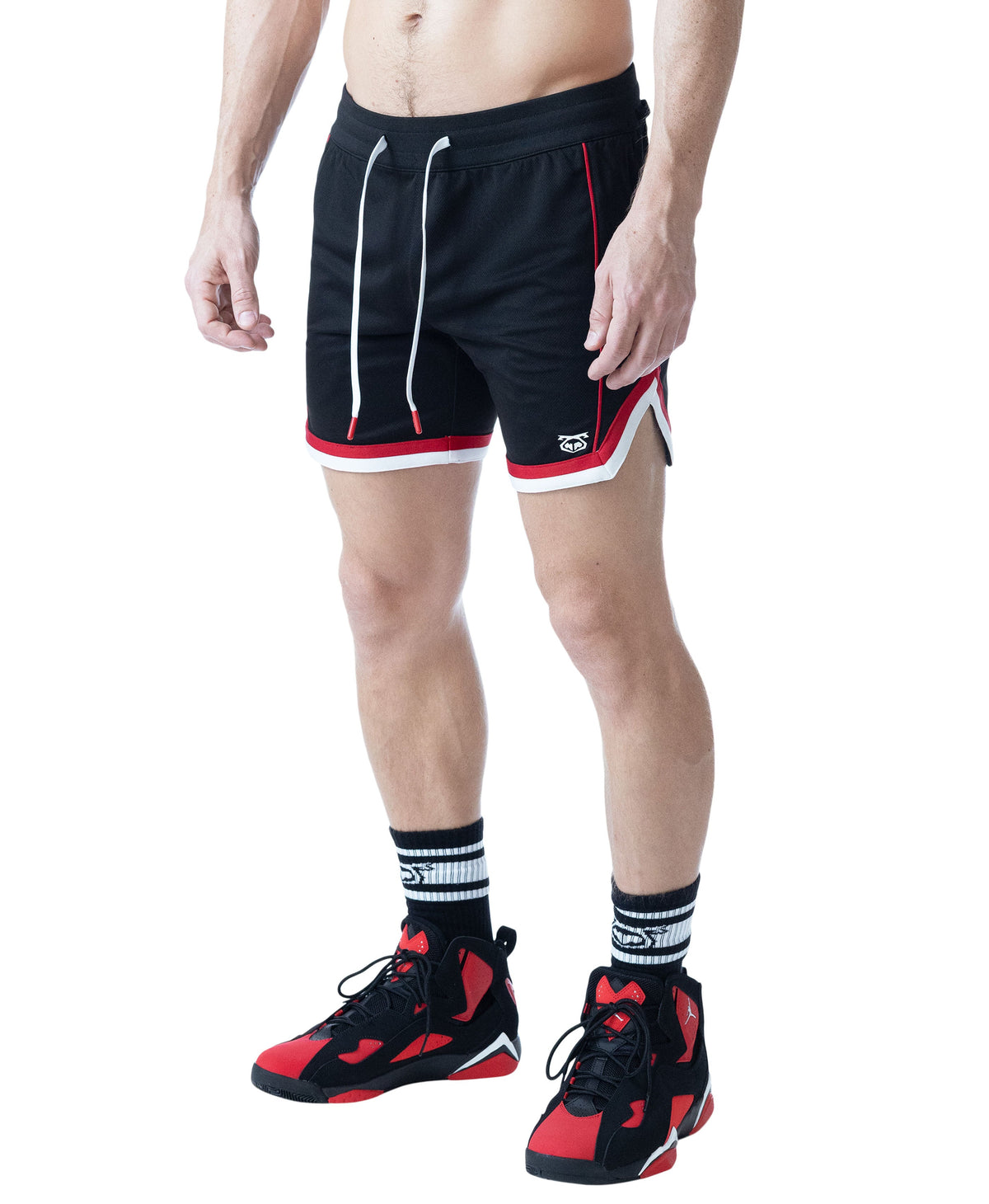 Nasty Pig Face Off Rugby Short Black/System Red/White