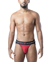 Nasty Pig Core Mesh Jockstrap Black/System Red/White