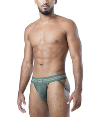 Nasty Pig Herren Core Jockstrap 3.0 - Armeegrün/Haifischgrau/Weiß
