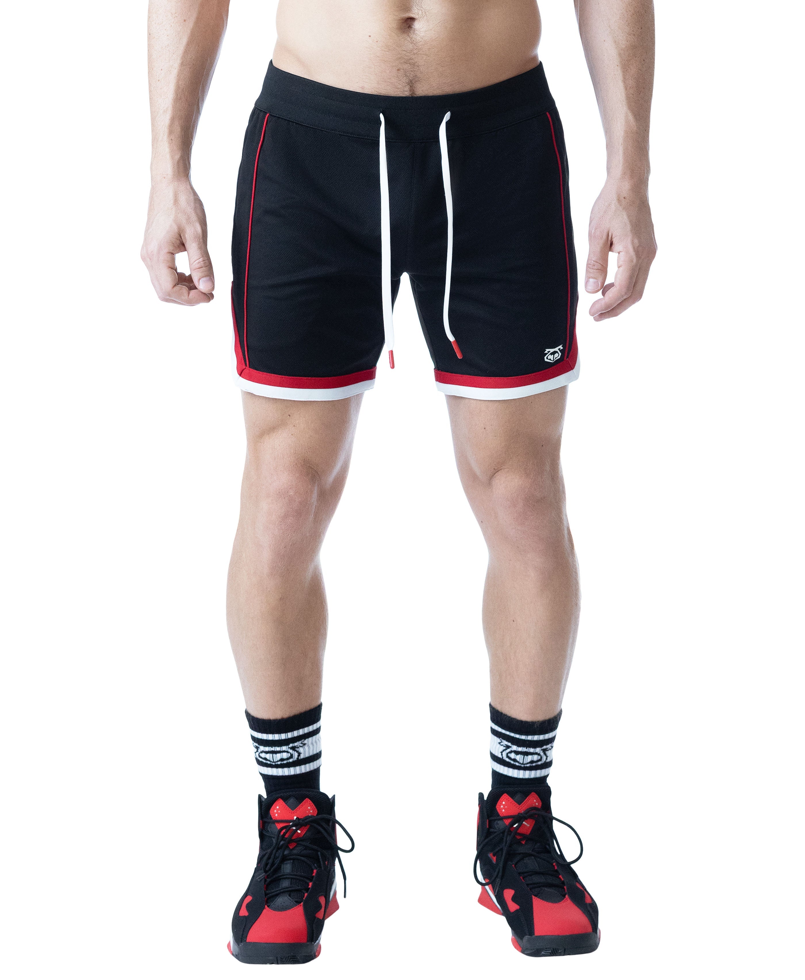 Nasty Pig Face Off Rugby Short Black/System Red/White
