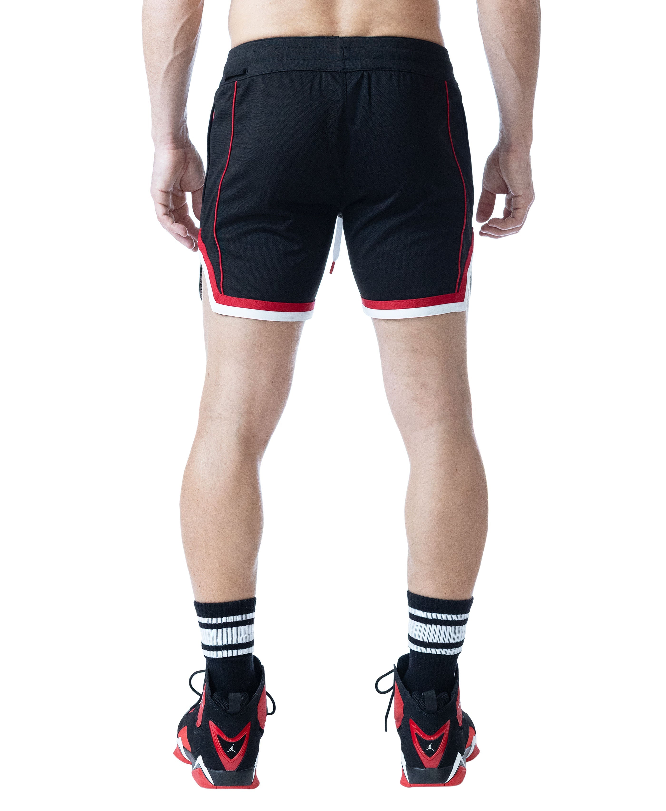 Nasty Pig Face Off Rugby Short Black/System Red/White