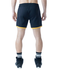 Short de rugby pour homme Ink de Nasty Pig - Noir/Jaune cadmium