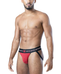 Nasty Pig Core Mesh Jockstrap Black/System Red/White