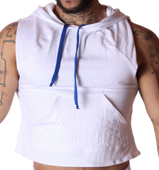 Nafts White Hoody T Shirt by Gigo Underwear