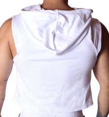 Nafts White Hoody T Shirt back view by Gigo Underwear