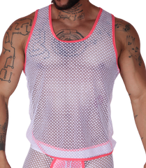 Net Fuchsia Tank by Gigo Underwear