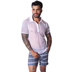 Net White Shirt on model by Gigo Underwear