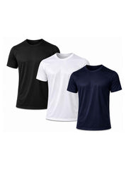 Players Men's Nylon Tricot Crew Neck T-shirt - 3 Pack