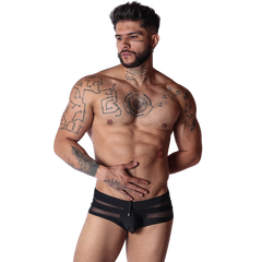 Panel Black Swim Brief on model by Gigo Underwear