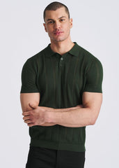 POSTMARC Men's Pointelle Knit Polo - Pasture