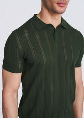 POSTMARC Men's Pointelle Knit Polo - Pasture