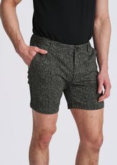 POSTMARC Chalk Stripe Jacquard Stretch Knit Chino Shorts - Black