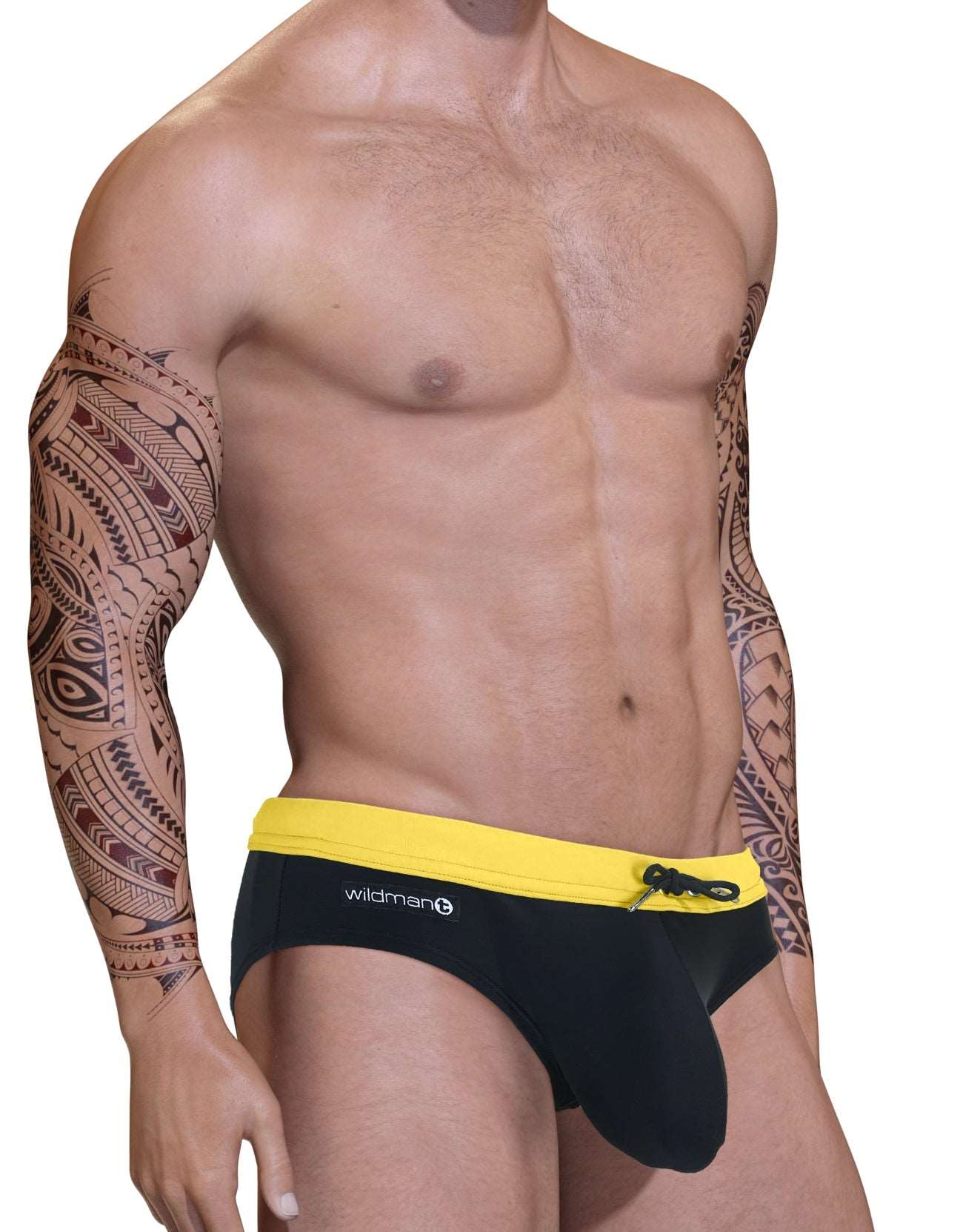 Big Boy Pouch Swim Bikini Yellow - EricSaloDesign.com