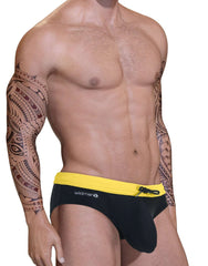 Big Boy Pouch Swim Bikini Yellow - EricSaloDesign.com