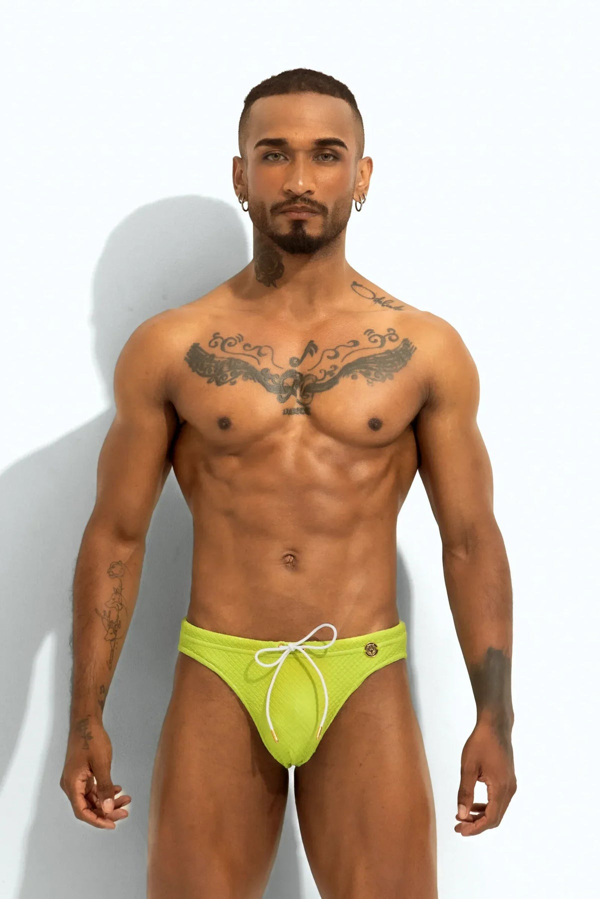 Poxeidon Herren The Solid Siren Badehose - Toxic Kiwi