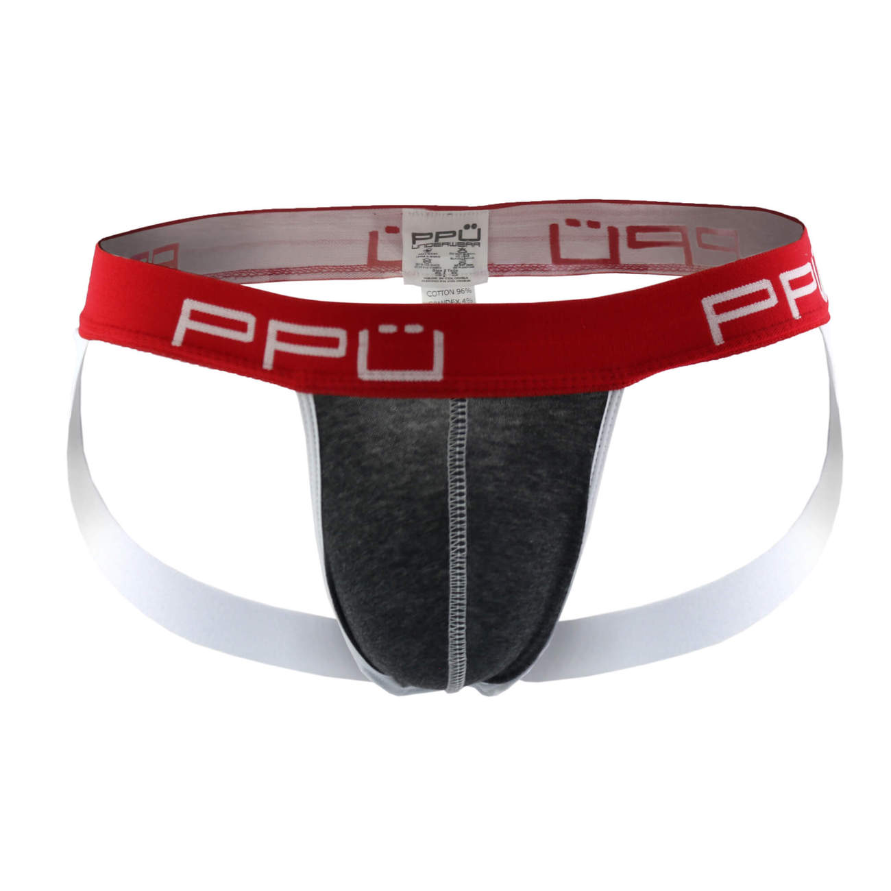 PPU 1308 Jockstrap Farbe Grau-Rot