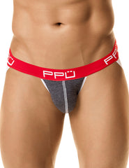 PPU 1308 Jockstrap Farbe Grau-Rot