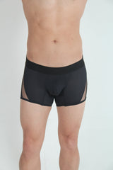 Tulio Mesh Panel Trunk Underwear - Black