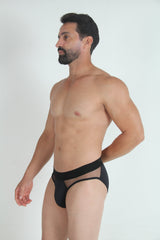 Tulio Mesh Panel Briefs Underwear - Black